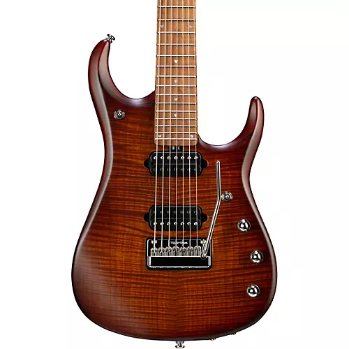 Ernie Ball Music Man JP15 Roasted Flame Maple Top 7-String Electric Guitar Cerulean Paradise - musicians--Friend