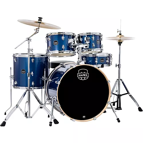 Open-Box Mapex Venus 5-Piece Rock Drum Set With Hardware and Cymbals Condition 1 - Mint Blue Sky Sparkle - musicians--Friend