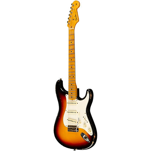 Fender Custom Shop 1958 Stratocaster Journeyman Relic Electric Guitar Masterbuilt by Todd Krause Black - musicians--Friend