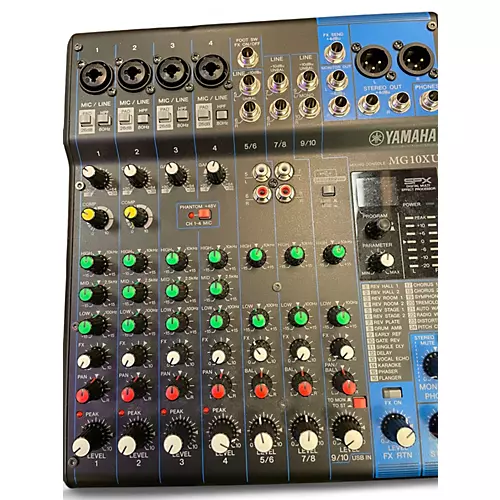 Used Yamaha MG10XU 10 Channel Mixer with Effects Unpowered Mixer - musicians--Friend