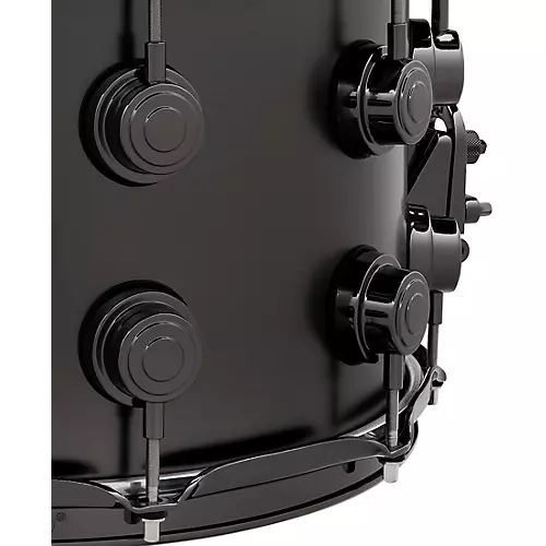 DW Collector's Series Satin Black Over Brass Snare Drum With Black Nickel Hardware 13 x 7 in. - musicians--Friend