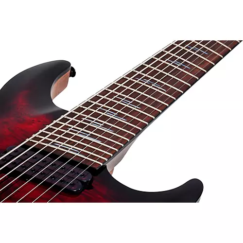 Schecter Guitar Research Omen Elite-8 MS Electric Guitar Charcoal - musicians--Friend