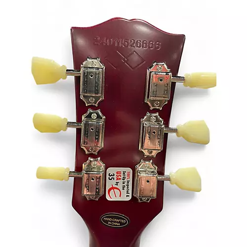 Used 2024 Epiphone Inspired By Gibson Les Paul Custom Standard Iced Tea Solid Body Electric Guitar Iced Tea - musicians--Friend