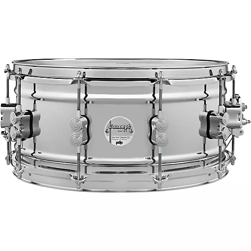 PDP by DW Concept Metal Chrome Over Steel Snare Drum 14 x 6.5 in. Chrome - musicians--Friend