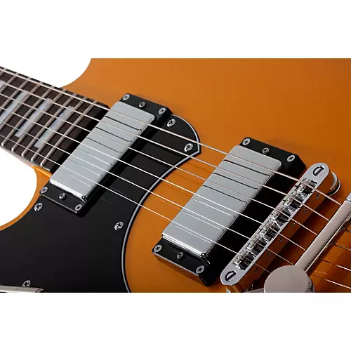 Schecter Guitar Research Stargazer-6 Vibrato Left Handed Electric Guitar Metallic Gold - musicians--Friend
