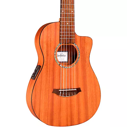 Cordoba Mini II MH-CE All Mahogany Nylon-String Acoustic-Electric Guitar Natural - musicians--Friend