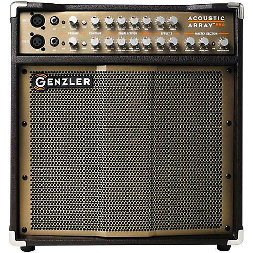 Genzler Amplification Acoustic Array PRO 300W 1x10 with 4x3 Line Array Acoustic Guitar Combo Amp Brown - musicians--Friend