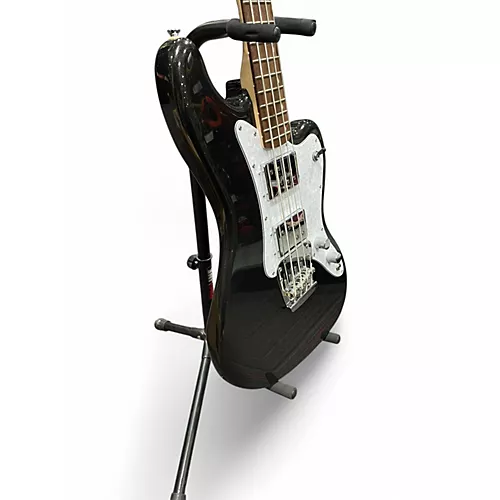Used Squier Paranormal Rascal Bass HH Guitar Metallic Black Electric Bass Guitar Metallic Black - musicians--Friend
