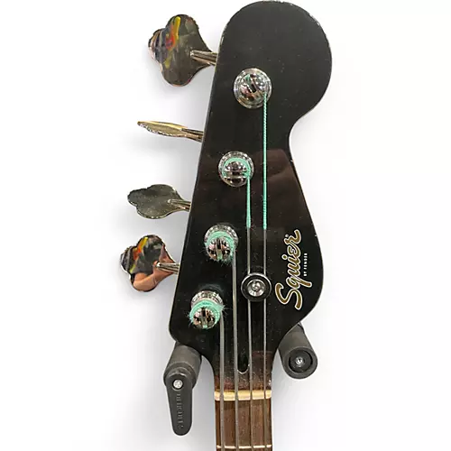 Used Squier PARANORMAL RASCAL Black Electric Bass Guitar Black - musicians--Friend