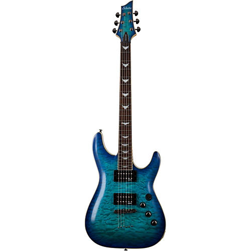 Schecter Guitar Research Omen Extreme-6 Electric Guitar Ocean Blue Burst - musicians--Friend