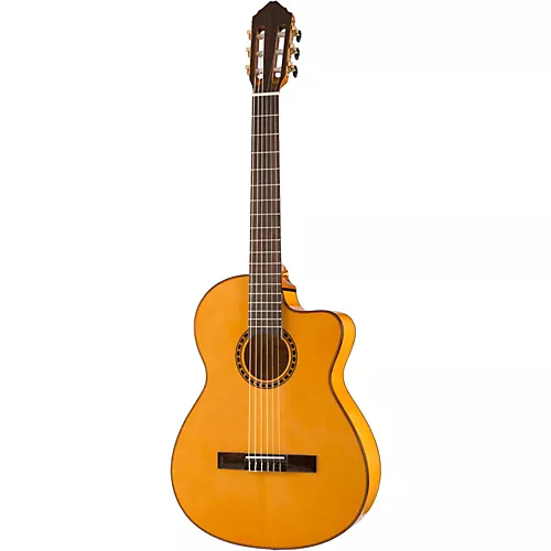 Lucero LFB250Sce Spruce/Cypress Thinline Acoustic-Electric Classical Guitar Natural - musicians--Friend