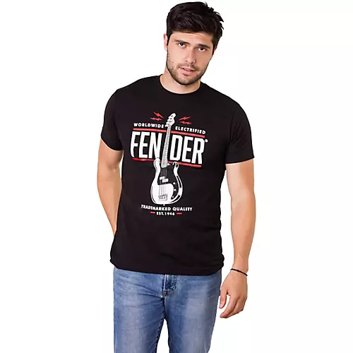 Fender P Bass T-Shirt X Large Black - musicians--Friend