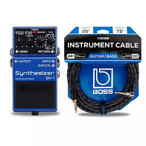 BOSS SY-1 Synthesizer Effects Pedal with Free BIC-25A Cable - musicians--Friend