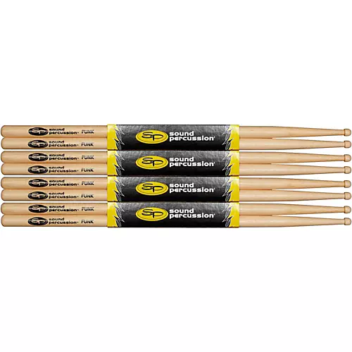 Sound Percussion Labs Hickory Drum Sticks 4-Pack Funk Wood - musicians--Friend