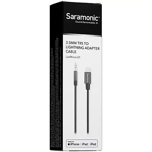 Saramonic LavMicro U1A Omnidirectional Clip-On Lavalier Microphone with Lightning Connector for iOS Devices - musicians--Friend