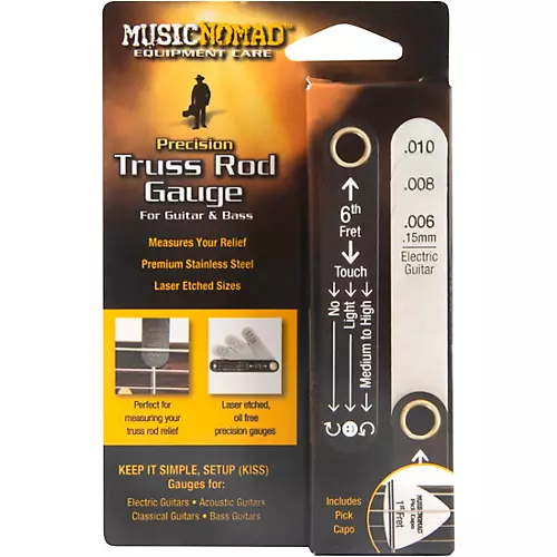 Music Nomad Precision Truss Rod Gauge With Pick Capo - musicians--Friend