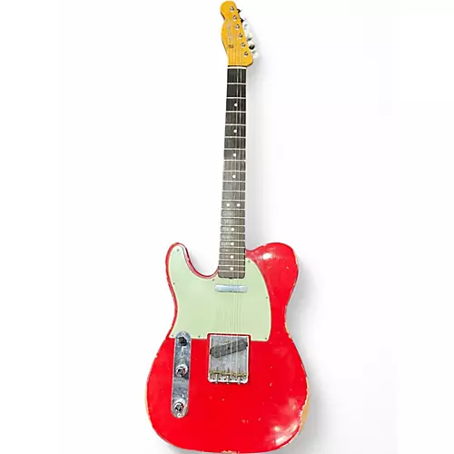 Used 2017 Fender CUSTOM SHOP 1963 TELECASTER RELIC LH Dakota Red Electric Guitar Dakota Red - musicians--Friend