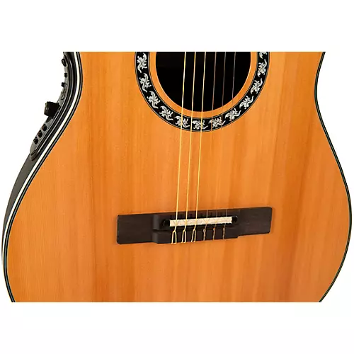 Ovation 1773AX-4-G Pro Series Mid-Depth Nylon-String Classical Acoustic-Electric Guitar Natural - musicians--Friend