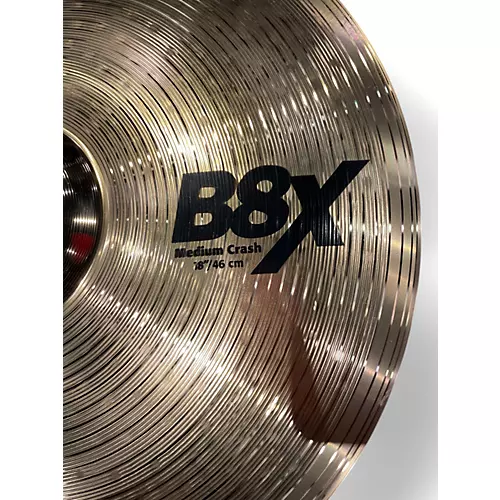 Used SABIAN 18in B8X MEDIUM CRASH Cymbal 38 - musicians--Friend