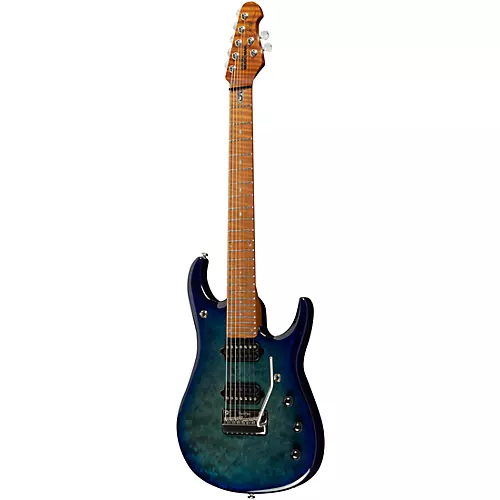 Ernie Ball Music Man JP15 Roasted Quilt Maple Top 7-String Electric Guitar Cerulean Paradise - musicians--Friend
