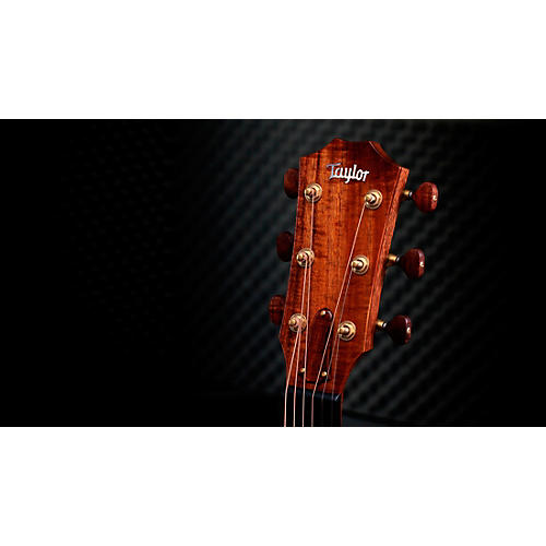 Taylor Custom All Figured AA Grade Hawaiian Koa Grand Auditorium Acoustic-Electric Guitar Natural - musicians--Friend
