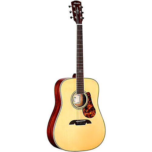 Alvarez MD60E Herringbone Dreadnought Acoustic-Electric Guitar Natural - musicians--Friend