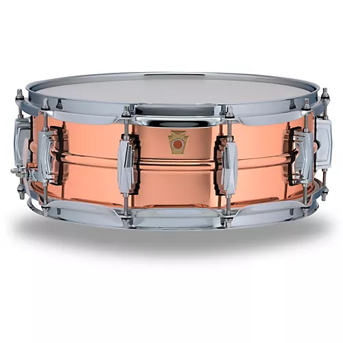 Ludwig Copper Phonic Smooth Snare Drum 14 x 6.5 in. Raw Smooth Finish with Imperial Lugs - musicians--Friend