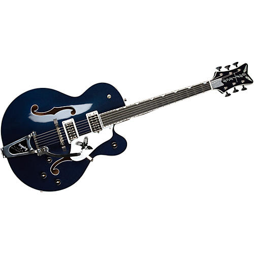 Gretsch Guitars G6136T-RR Rich Robinson Signature Falcon With Bigsby Raven's Breast Blue - musicians--Friend