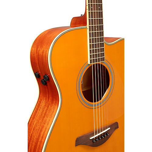 Yamaha FSC-TA TransAcoustic Concert Cutaway Acoustic-Electric Guitar Brown Sunburst - musicians--Friend