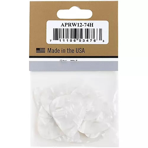 Gibson Pearloid White Picks, 12 Pack Medium - musicians--Friend