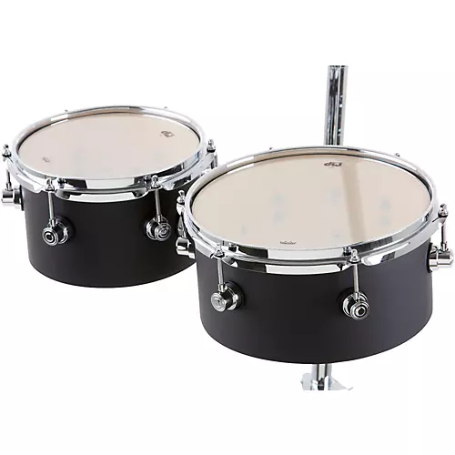 DW Design Series Concert Tom Set With Mount 8/10 Inch Black Satin - musicians--Friend