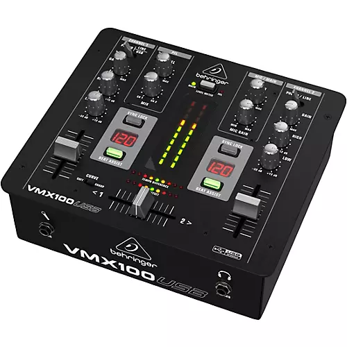 Behringer VMX100USB Professional 2-Channel DJ Mixer - musicians--Friend