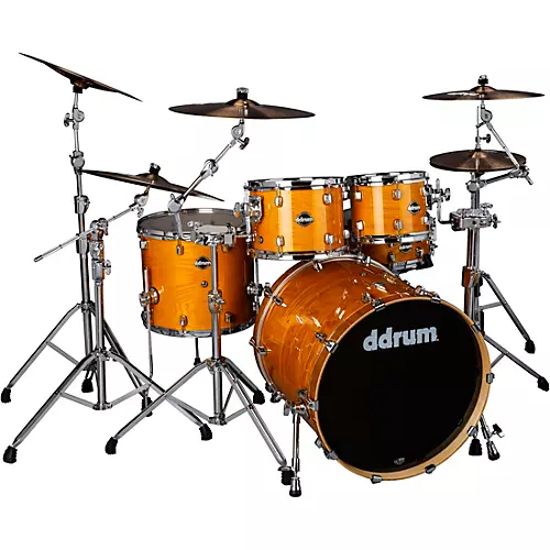 Ddrum Dominion Birch 5-Piece Shell Pack With Ash Veneer Red Burst - musicians--Friend