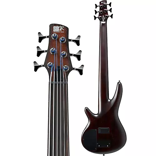 Ibanez Bass Workshop SRF706 6-String Electric Bass Flat Brown Burst - musicians--Friend