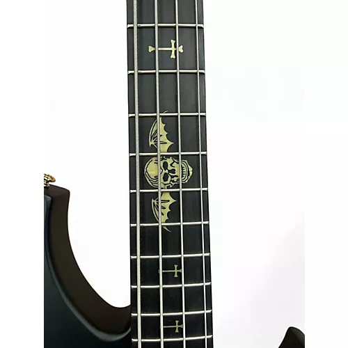 Used Schecter Guitar Research Johnny Christ Signature Satin Black Electric Bass Guitar Satin Black - musicians--Friend