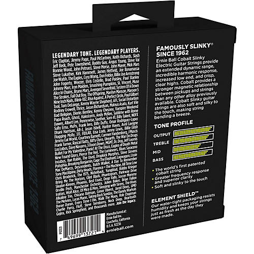 Ernie Ball P03721 Cobalt Regular Slinky Electric Guitar Strings 4 Pack (12 Sets) - musicians--Friend