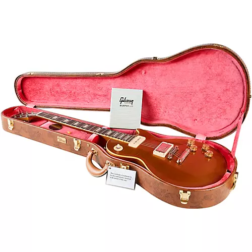 Gibson Custom M2M Murphy Lab Fifty-Five Les Paul Standard Ultra Light Aged Electric Guitar Double Gold - musicians--Friend