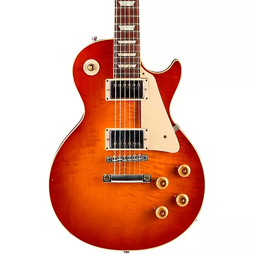 Gibson Custom Historic Select 1958 Les Paul Reissue Lightly Aged Electric Guitar Vintage Burst - musicians--Friend