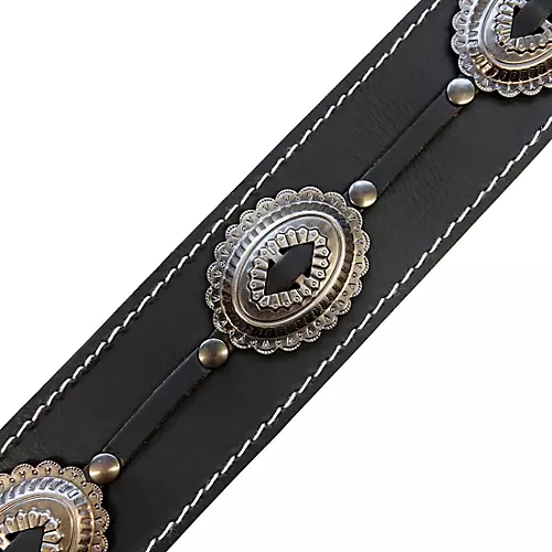 RICHTER Raw II Concho Guitar Strap Silver - musicians--Friend