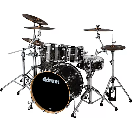 Ddrum Dominion Birch 5-Piece Shell Pack With Ash Veneer Red Burst - musicians--Friend
