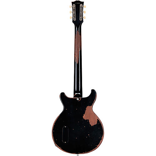 Gibson Custom Murphy Lab 1960 Les Paul Junior Double-Cut Reissue Ultra Heavy Aged Electric Guitar Ebony - musicians--Friend