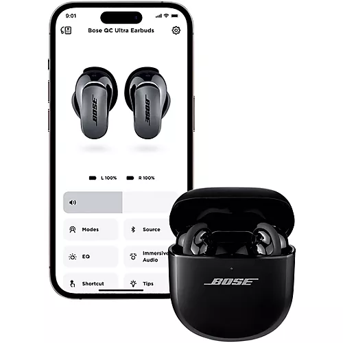 Bose QuietComfort Ultra Wireless Black Noise Cancelling Earbuds - musicians--Friend