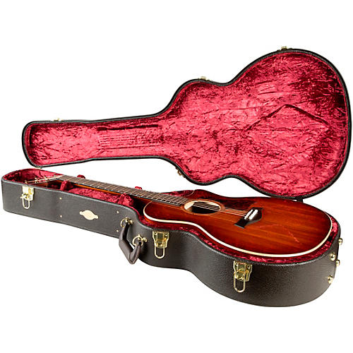 Taylor Custom All Ribbon Mahogany Grand Auditorium Acoustic-Electric Guitar Shaded Edge Burst - musicians--Friend