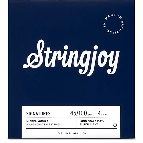 Stringjoy Signatures 4 String Long Scale Nickel Wound Bass Guitar Strings 55 - 110 - musicians--Friend