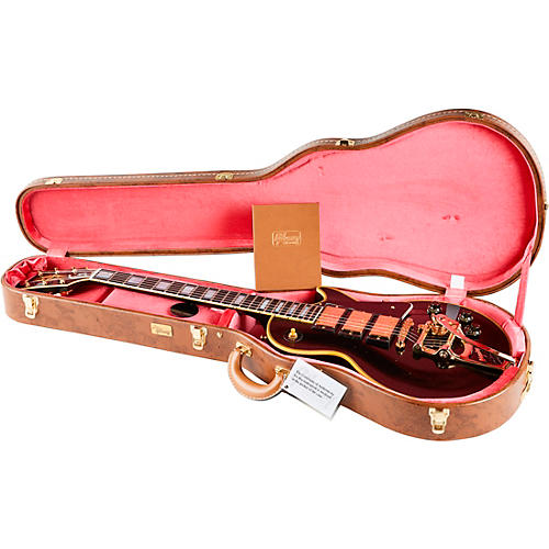 Gibson Custom Murphy Lab 1957 Les Paul Custom Reissue 3-Pickup Bigsby Light Aged Electric Guitar Ebony - musicians--Friend
