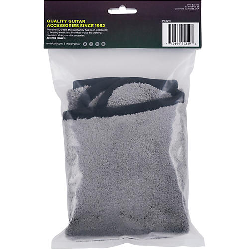 Ernie Ball Ultra-Plush Microfiber Polish Cloth Gray - musicians--Friend