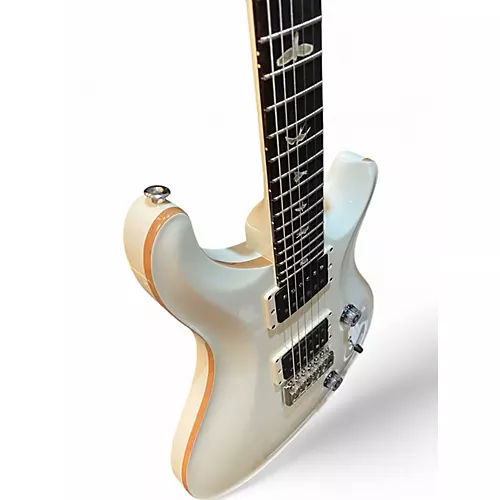 Used PRS custom 24  Pearl White Solid Body Electric Guitar Pearl White - musicians--Friend