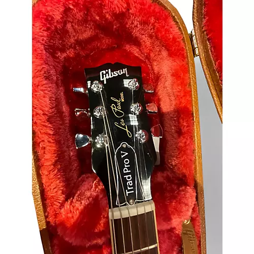 Used 2021 Gibson Les Paul Traditional Pro V Flame Top Cherry Sunburst Solid Body Electric Guitar Cherry Sunburst - musicians--Friend