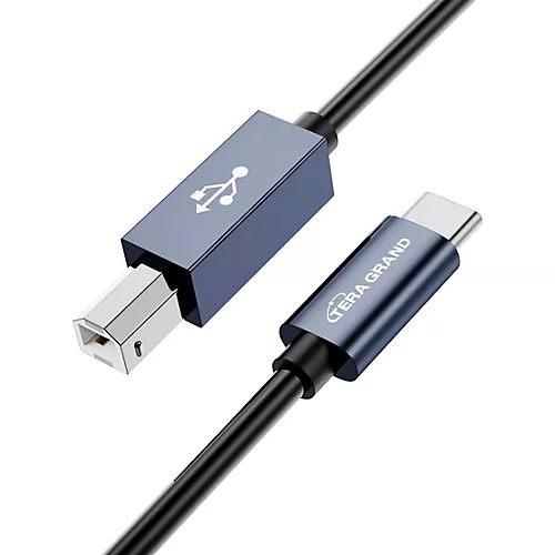 Tera Grand USB 2.0 USB-C to USB-B MIDI and Printer Cable 10 ft. Black - musicians--Friend