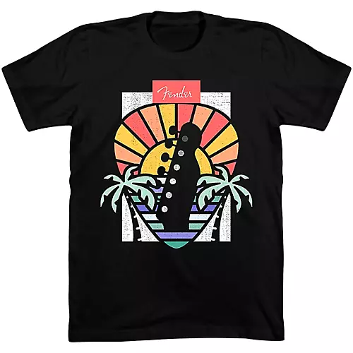 Fender Palm Tree T-Shirt XX Large Black - musicians--Friend